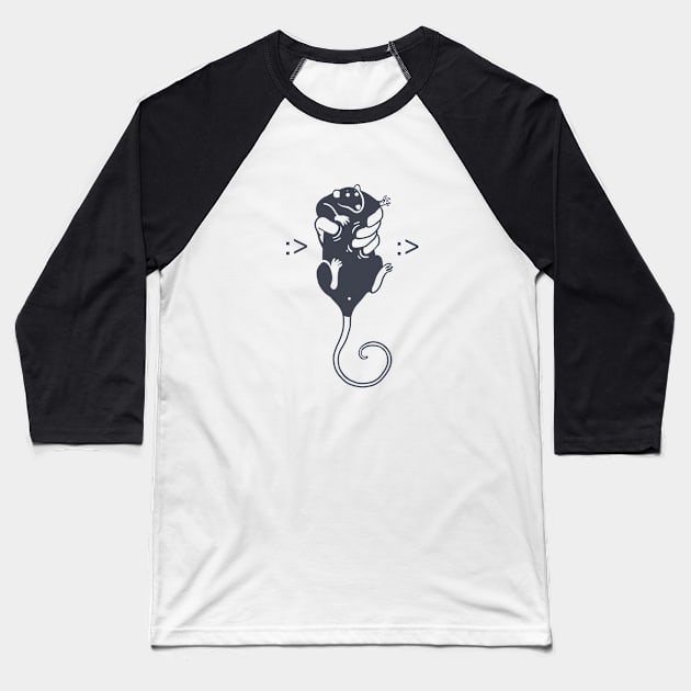 Pet rat, You are my friend now meme. Design for rodent fans in dark ink Baseball T-Shirt by croquis design